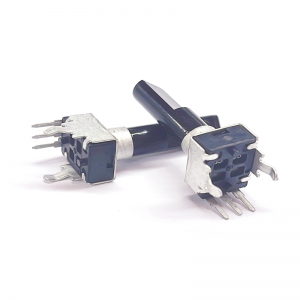 Potentiometer rothlach: DB-09K 3 bioráin gang singil 9mm ingearach